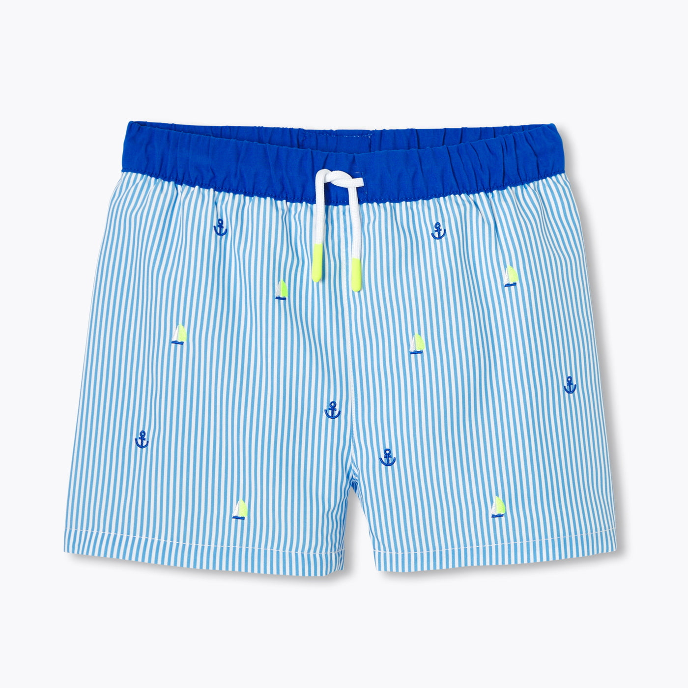 Boy striped swim shorts - bleu/multico