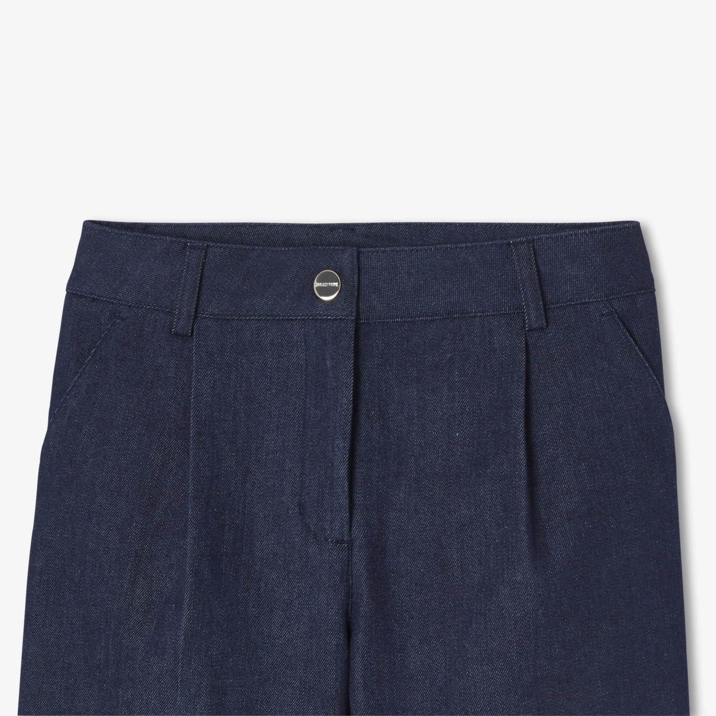 Girl wide-leg raw denim jeans - denim fonce