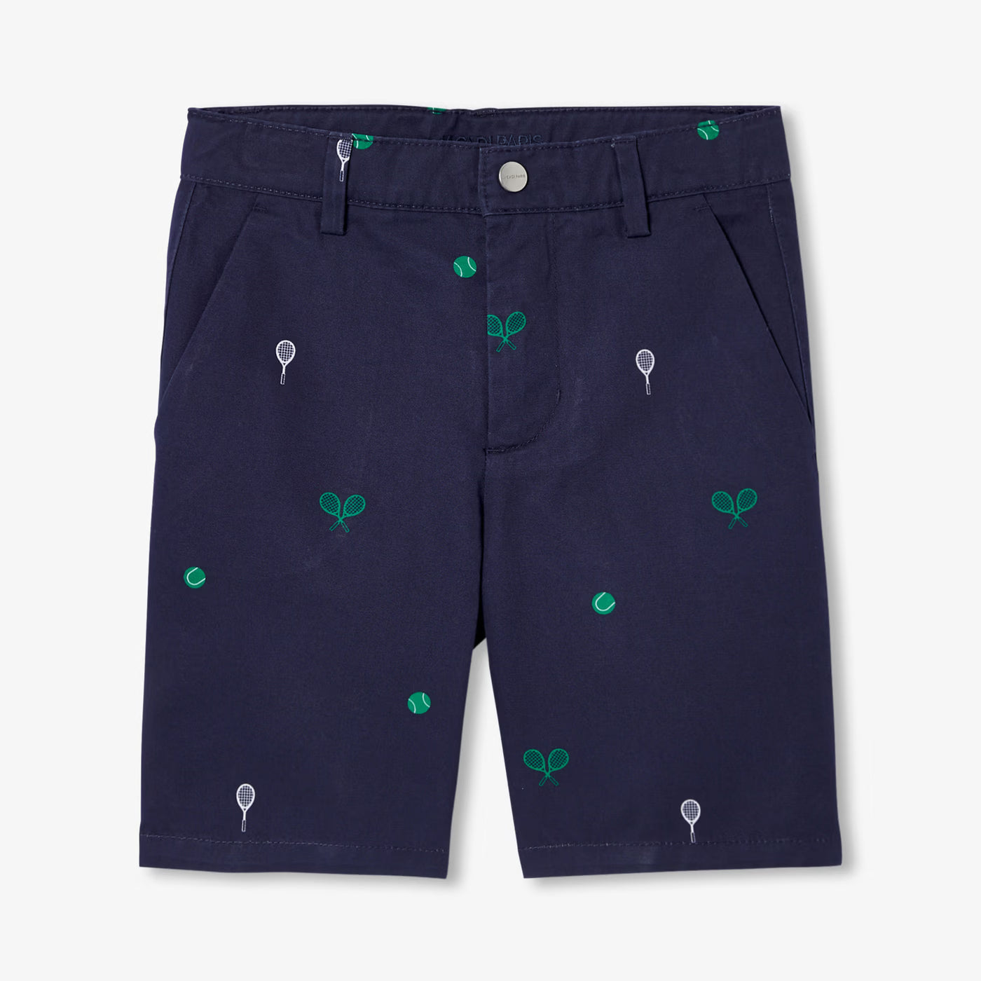 Boy printed twill Bermuda shorts - encre