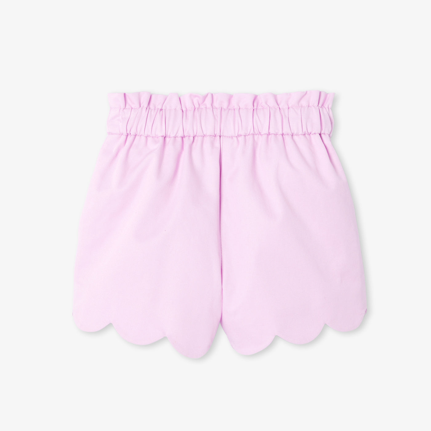 Baby girl paper bag waist twill shorts - lilas