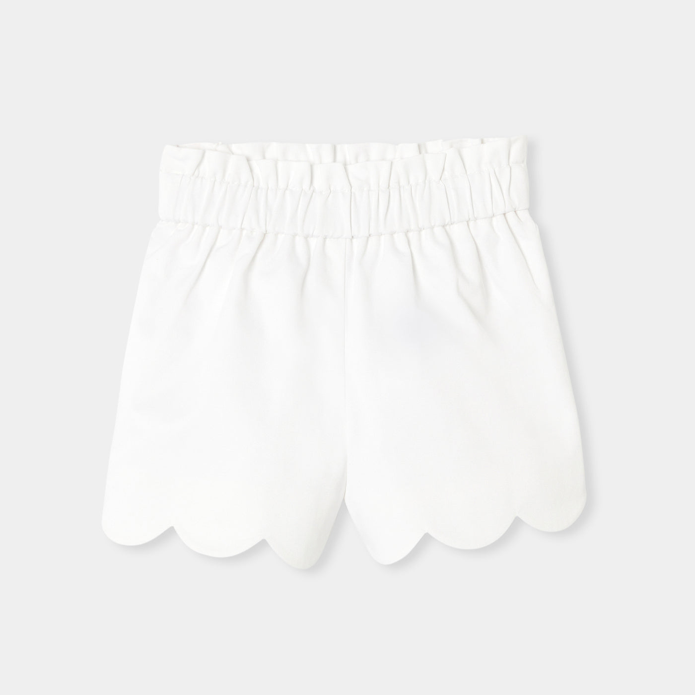 Baby girl paper bag waist twill shorts - blanc jacadi