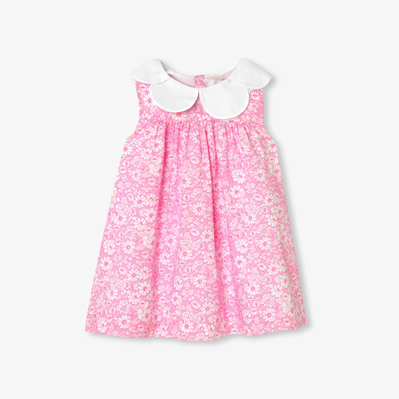 Baby girl Liberty fabric ceremony dress - rose/multico