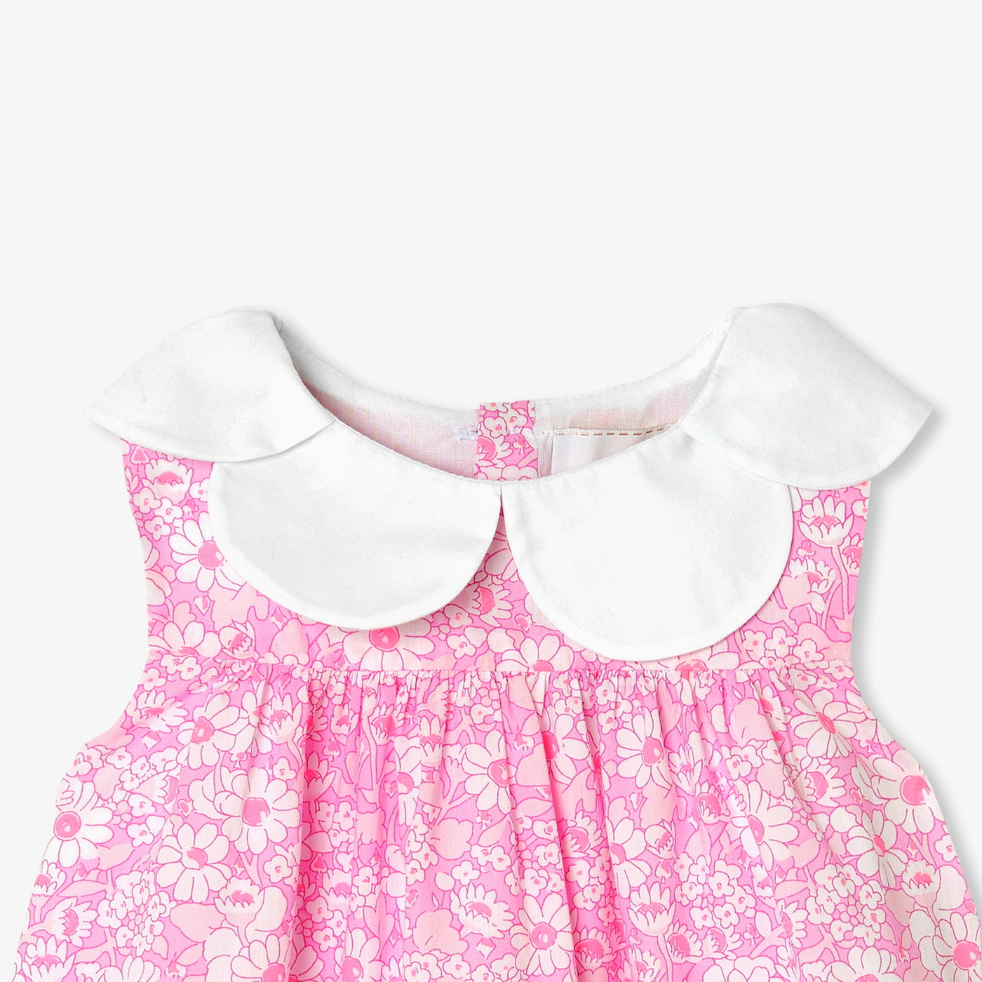 Baby girl Liberty fabric ceremony dress - rose/multico