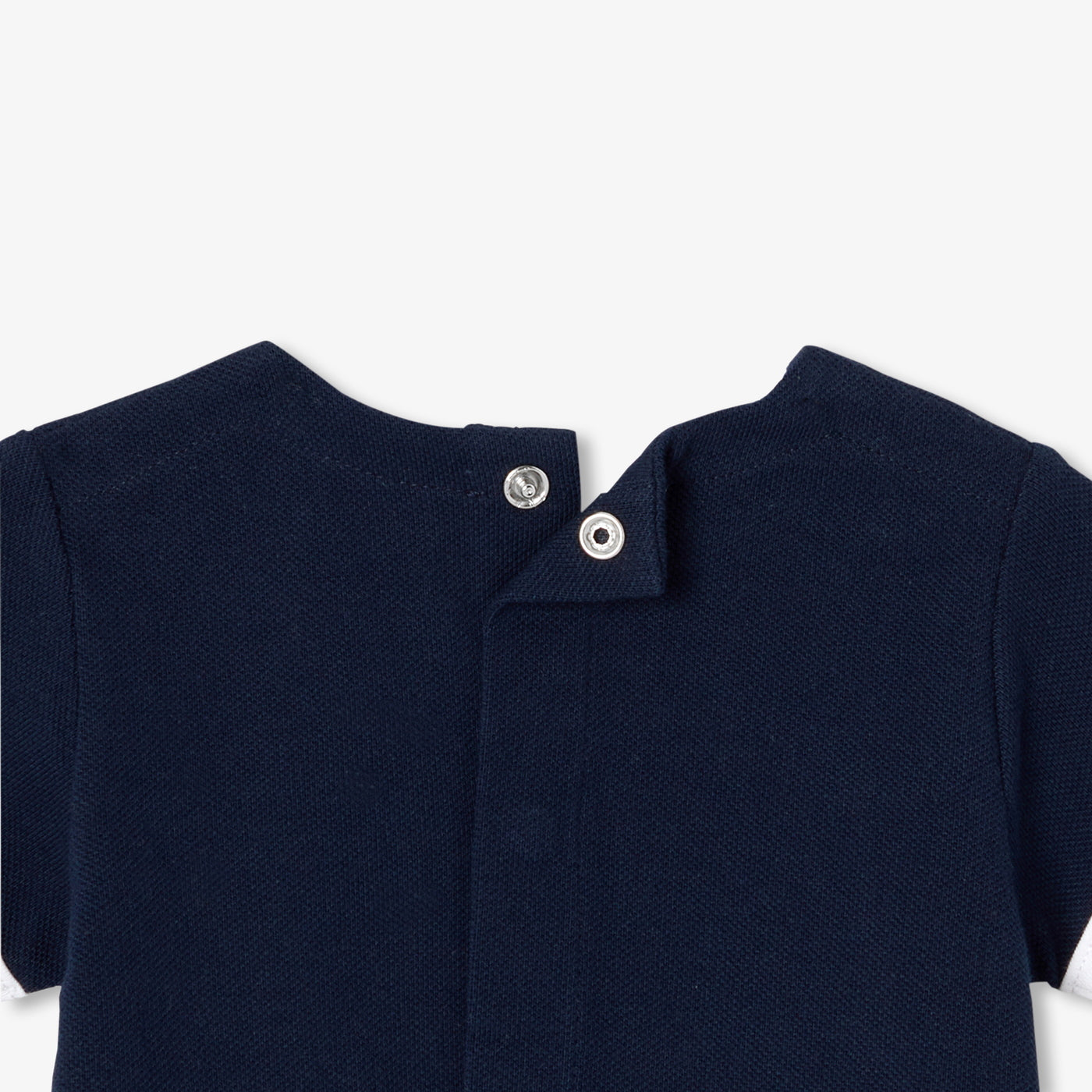 Baby cotton piqué set - marine clair