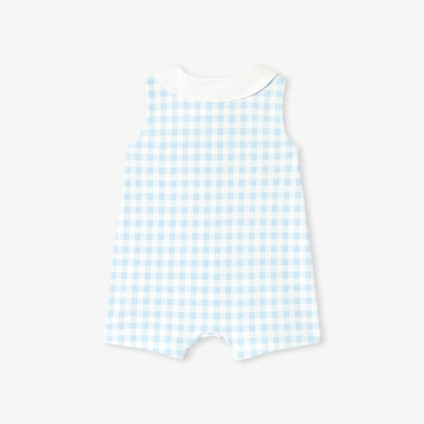 Baby boy jersey romper - blanc/bleu