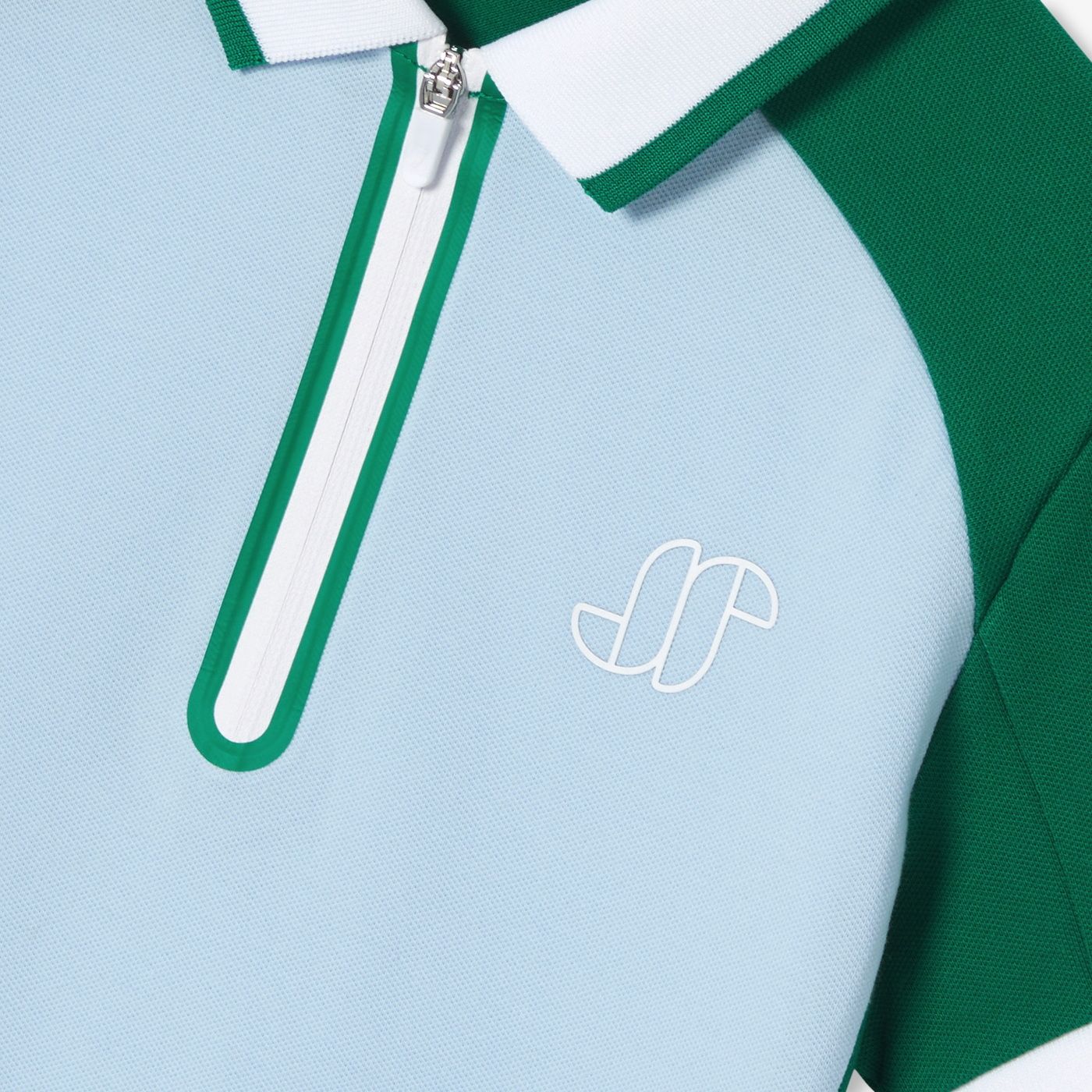 Boy cotton piqué polo shirt - bleu/vert