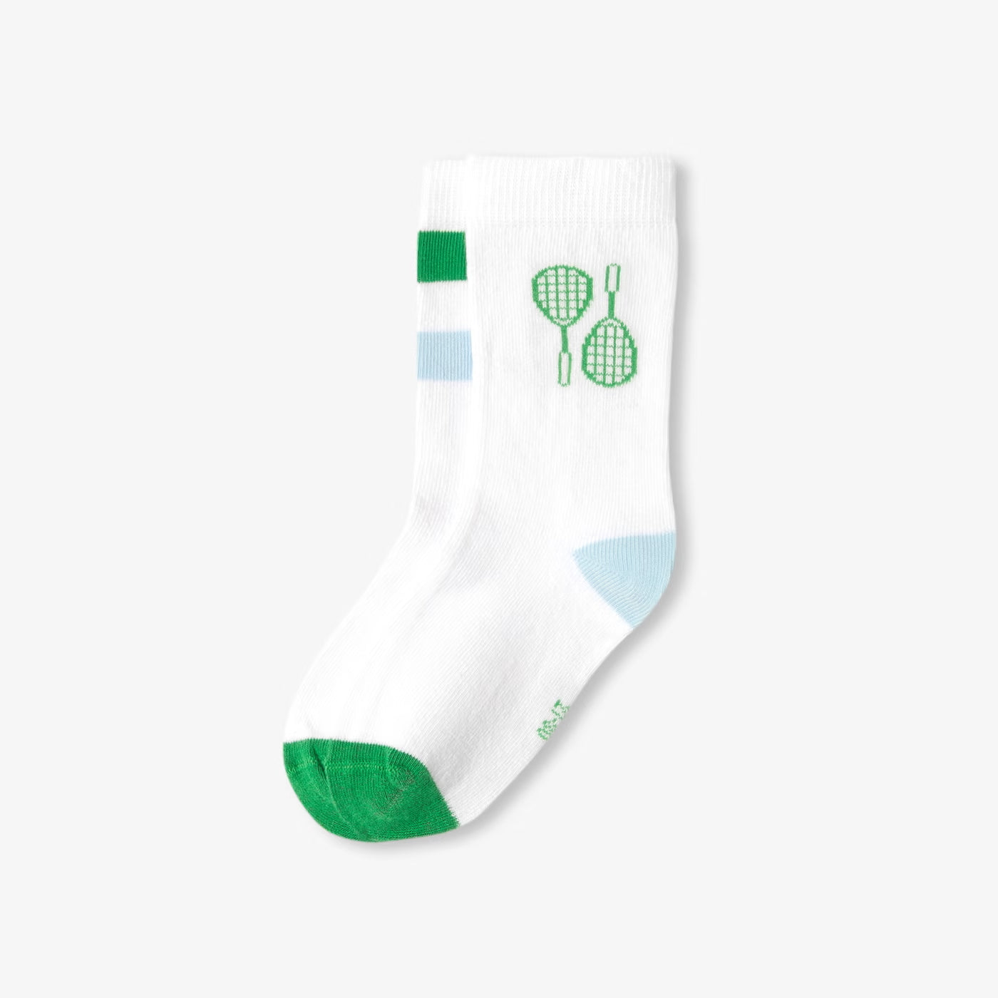 Children's sock duo - white/green