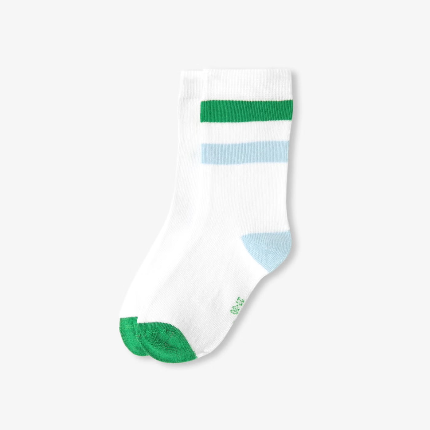 Children's sock duo - white/green