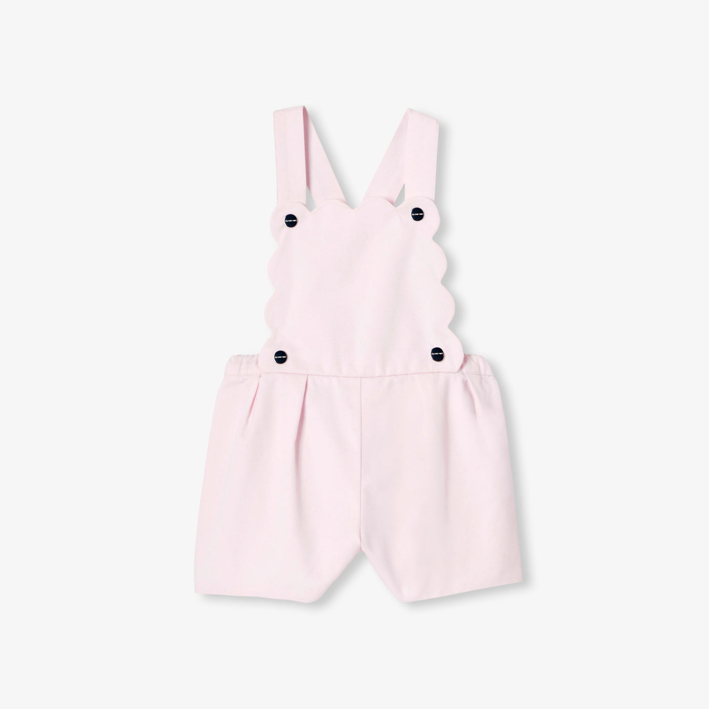 Baby girl cotton twill dungarees - rose poudre jacadi