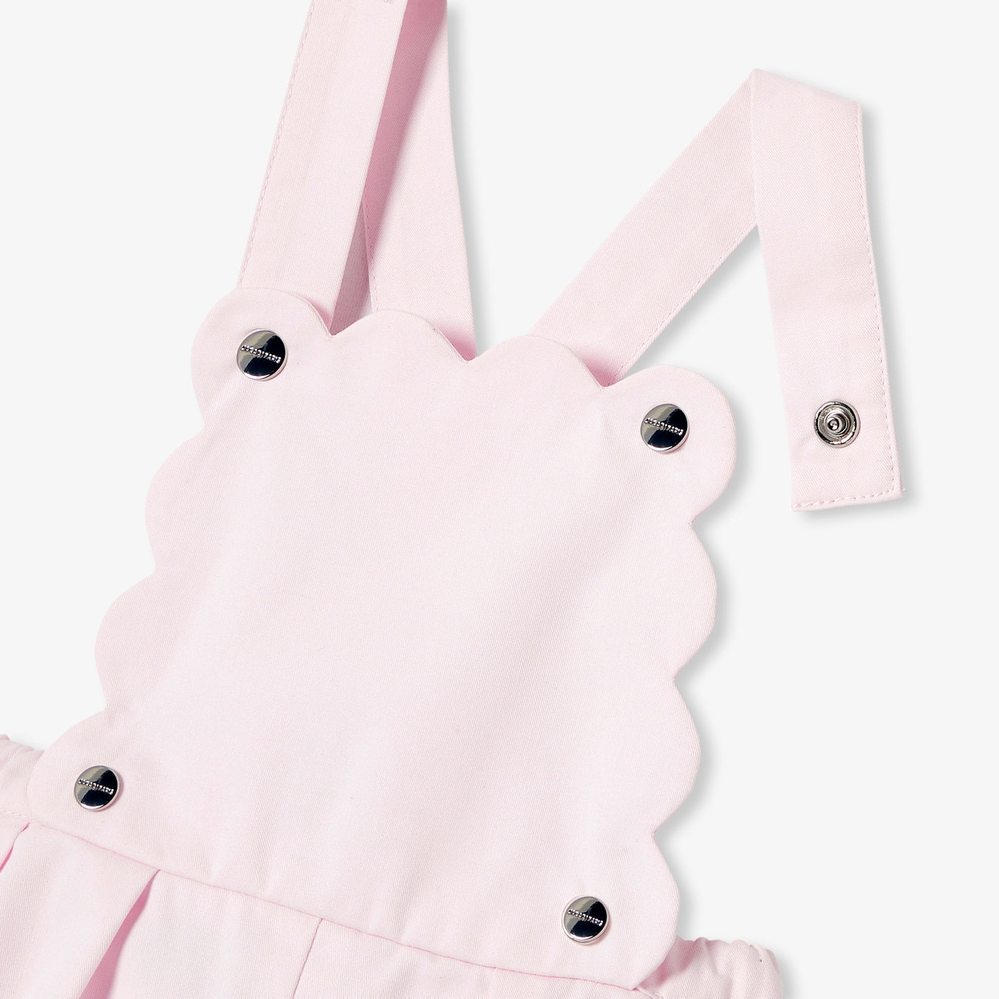 Baby girl cotton twill dungarees - rose poudre jacadi