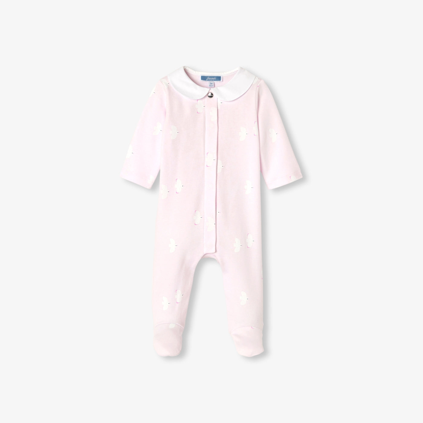 Baby pyjamas in cotton interlock - rose/multico