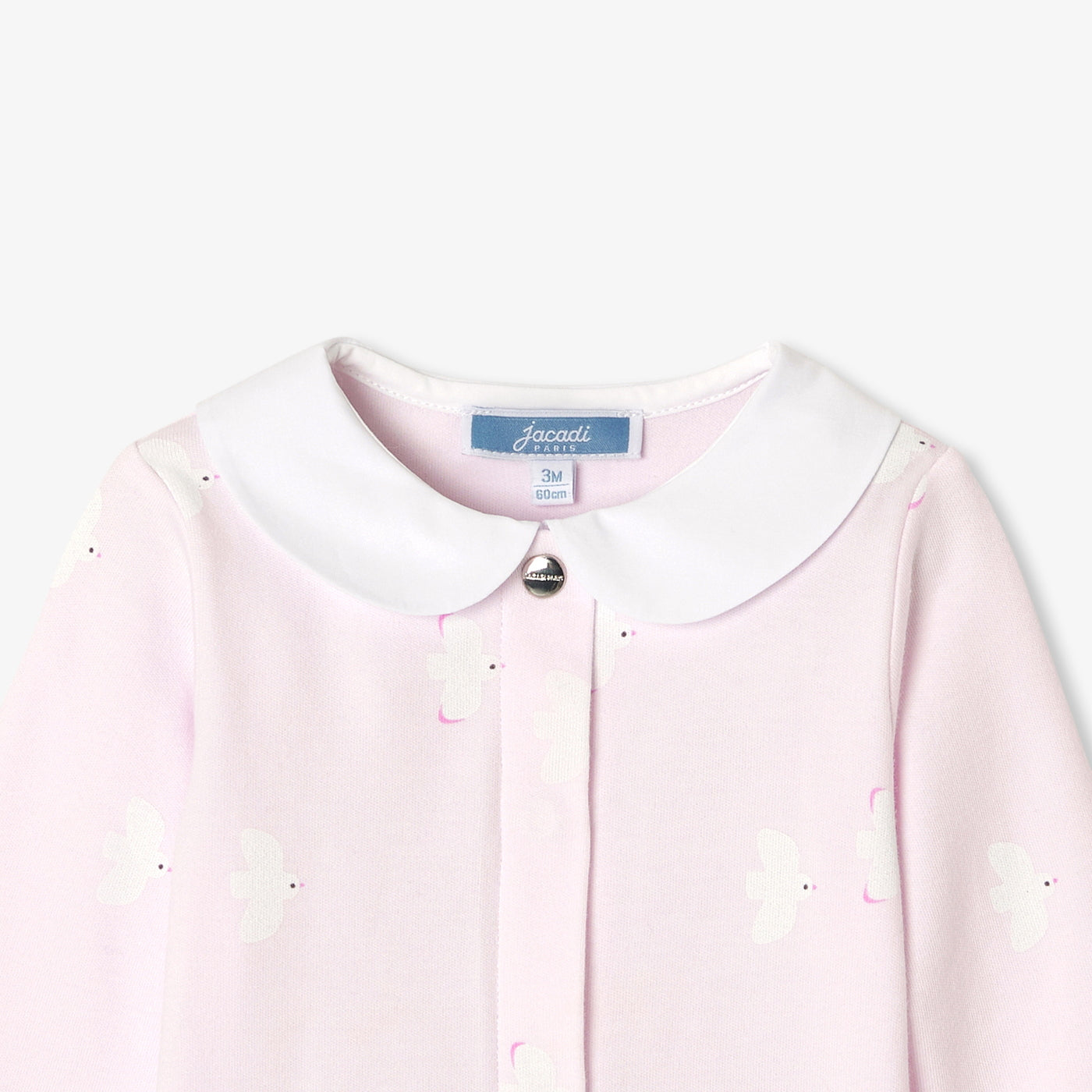 Baby pyjamas in cotton interlock - rose/multico