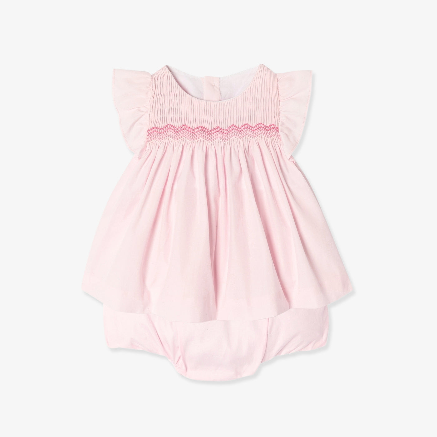 Baby girl poplin set - rose/multico