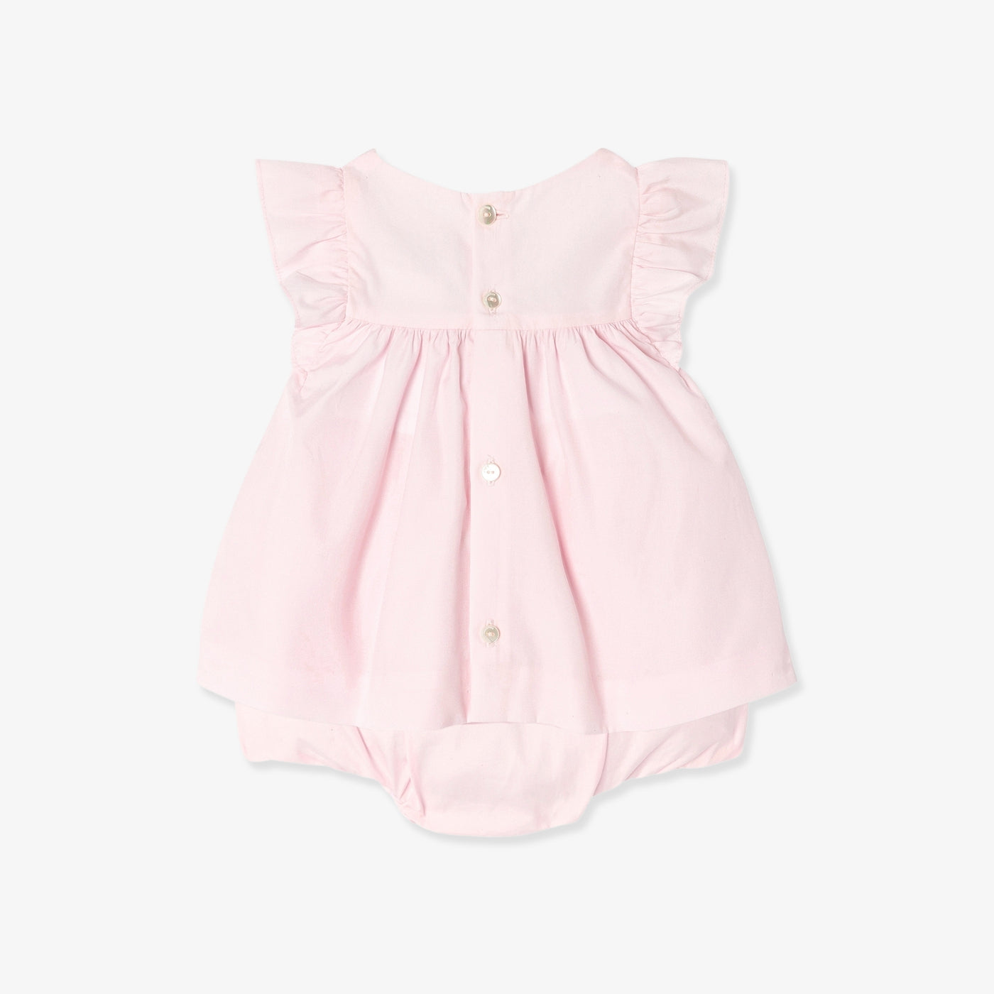 Baby girl poplin set - rose/multico