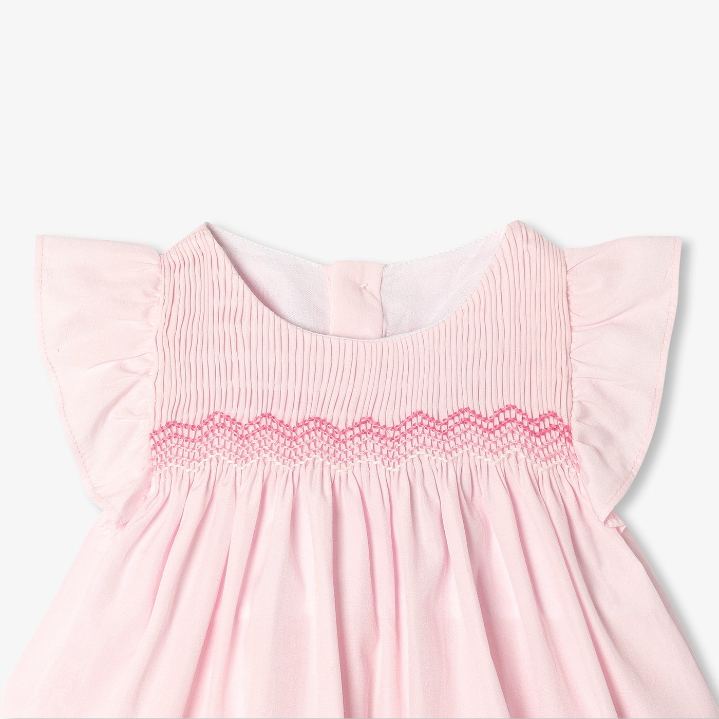 Baby girl poplin set - rose/multico