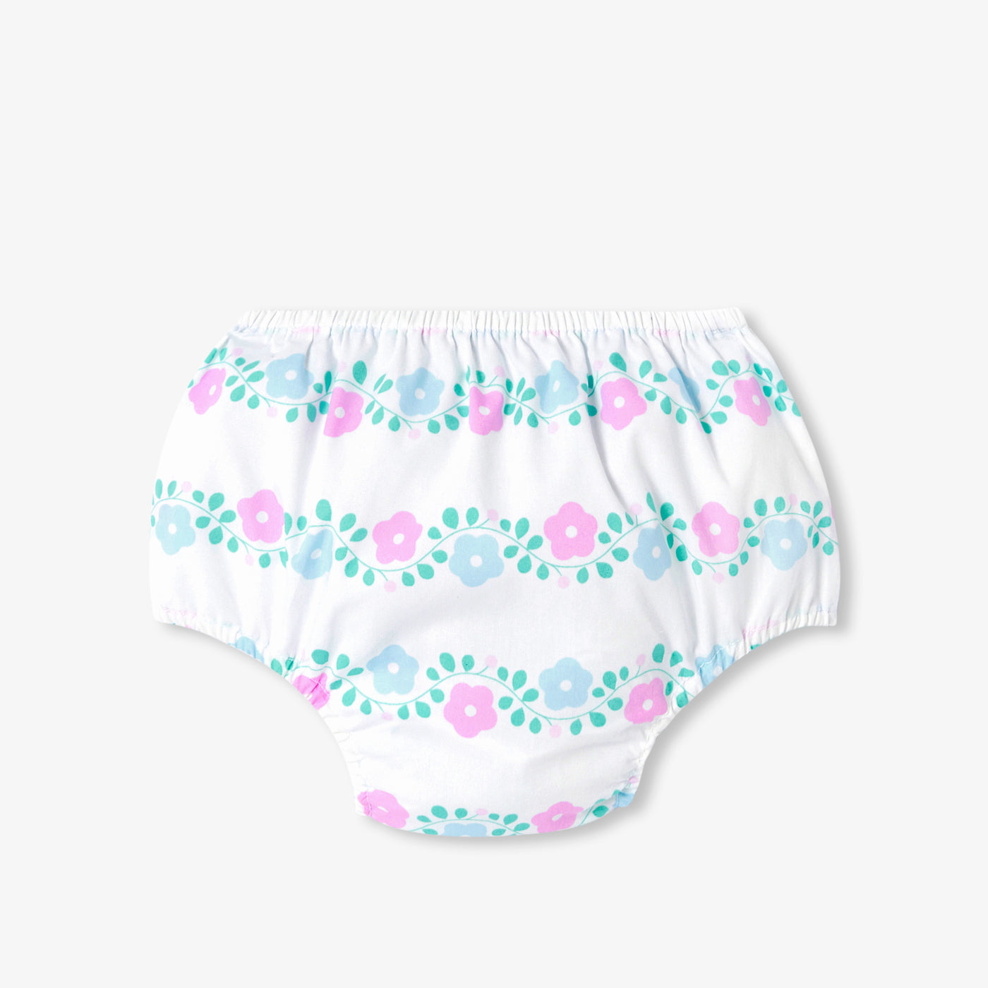 Baby girl dress in poplin - blanc/multico