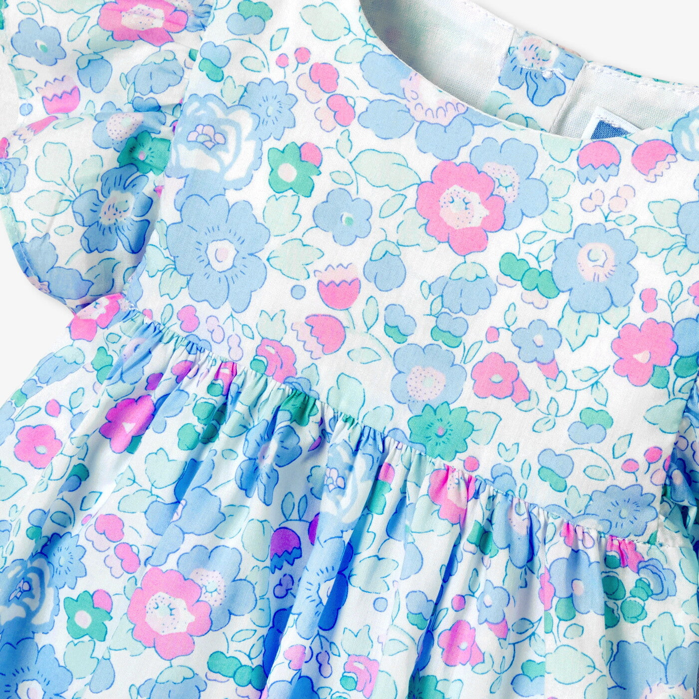Baby girl dress in Liberty fabric - multico