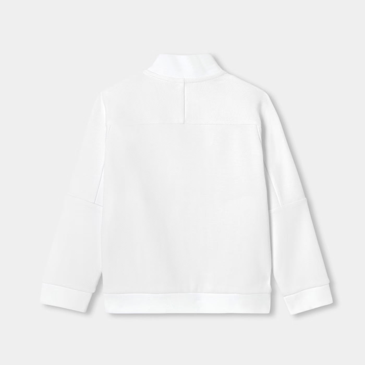 Boy piqué knit zip-up sweatshirt - blanc jacadi