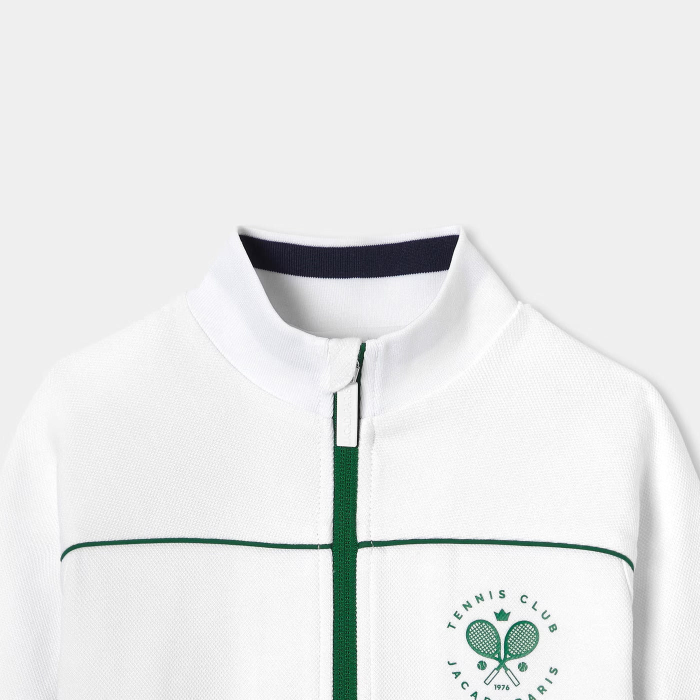 Boy piqué knit zip-up sweatshirt - blanc jacadi