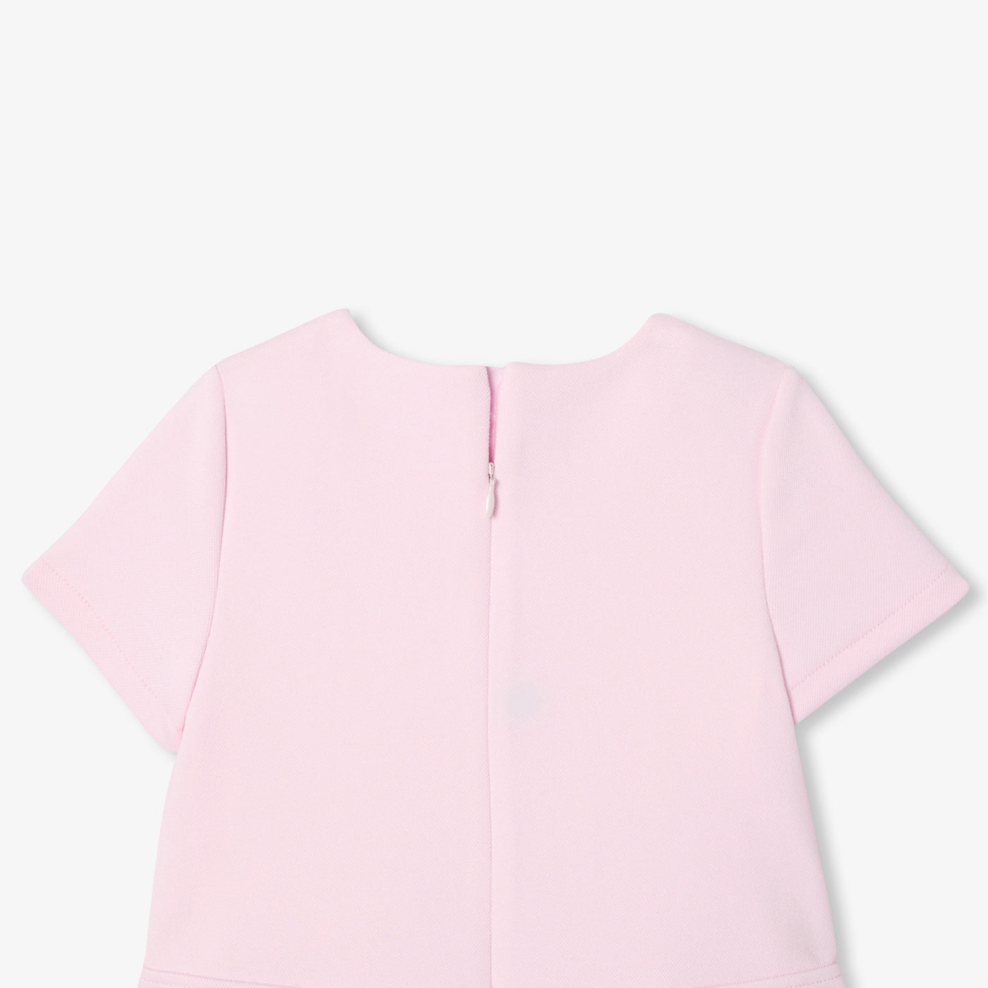 Girl piqué knit dress - rose poudre jacadi