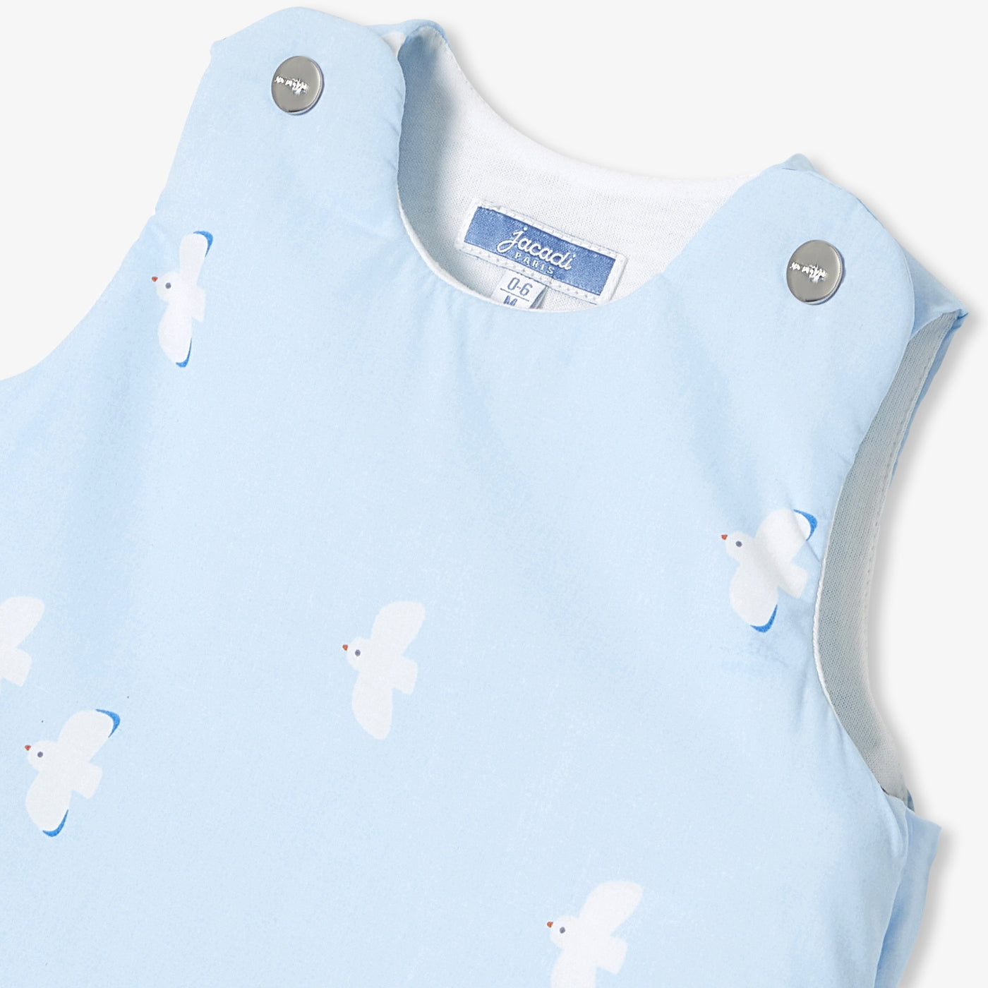 0-6 months poplin cotton sleeping bag - bleu/blanc