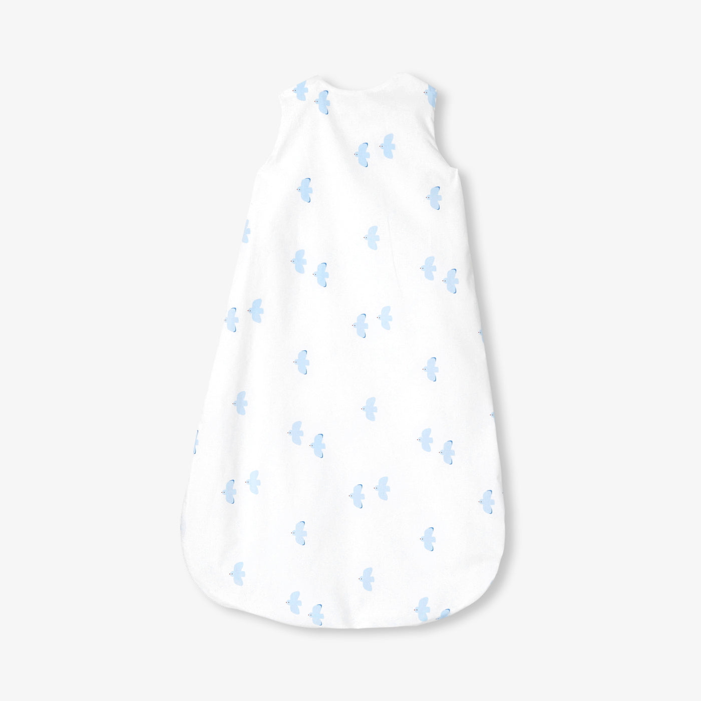 0-6 months summer sleeping bag in cotton poplin - blanc/bleu
