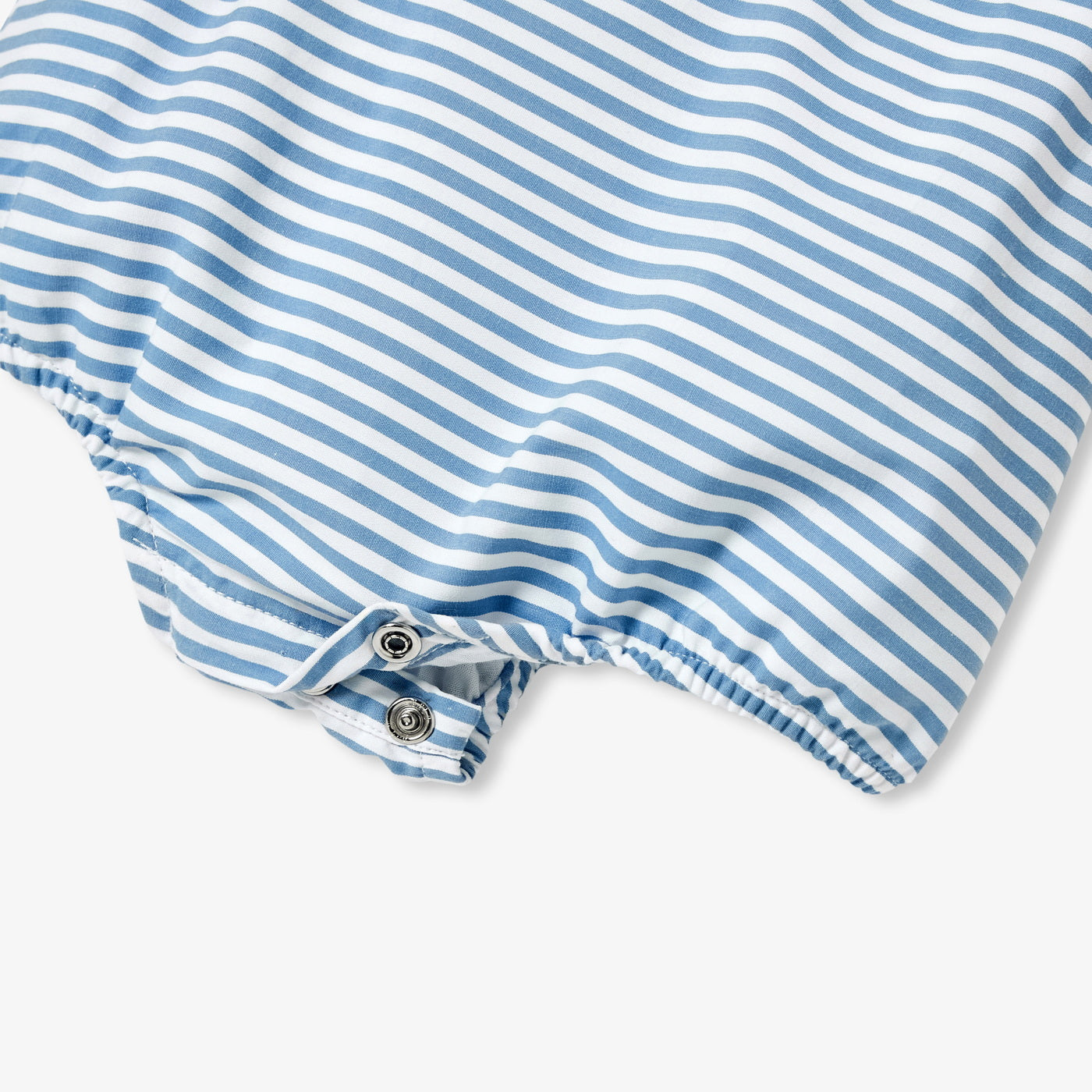 Baby boy cotton romper - blanc/bleu