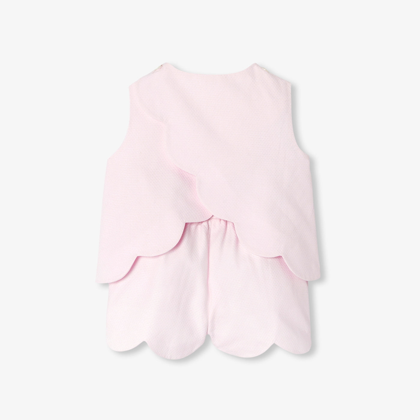 Baby girl ceremony ensemble - rose poudre jacadi