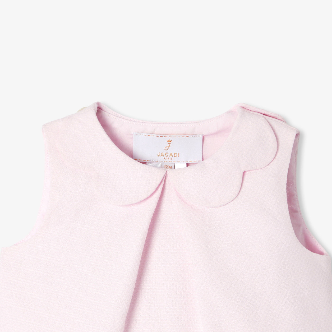 Baby girl ceremony ensemble - rose poudre jacadi