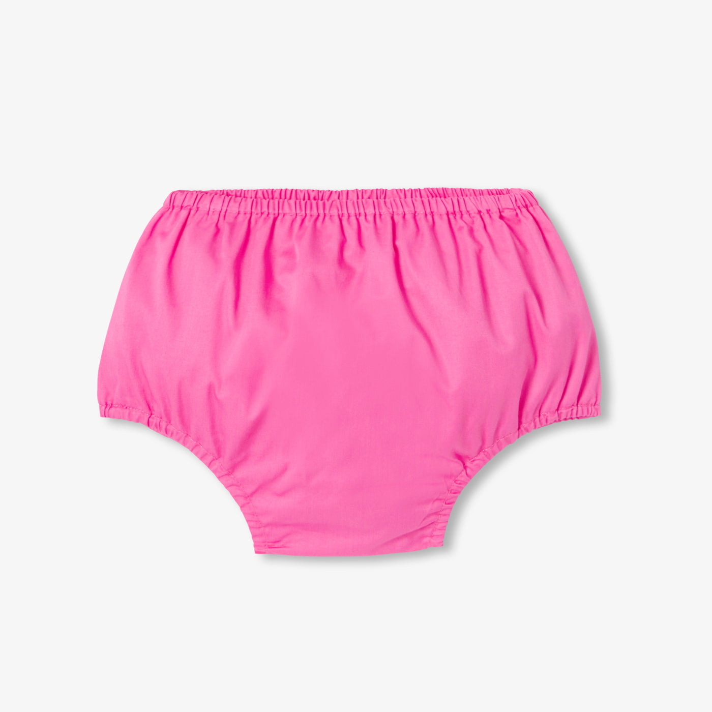 Baby girl cotton satin ceremony dress - fuschia clair