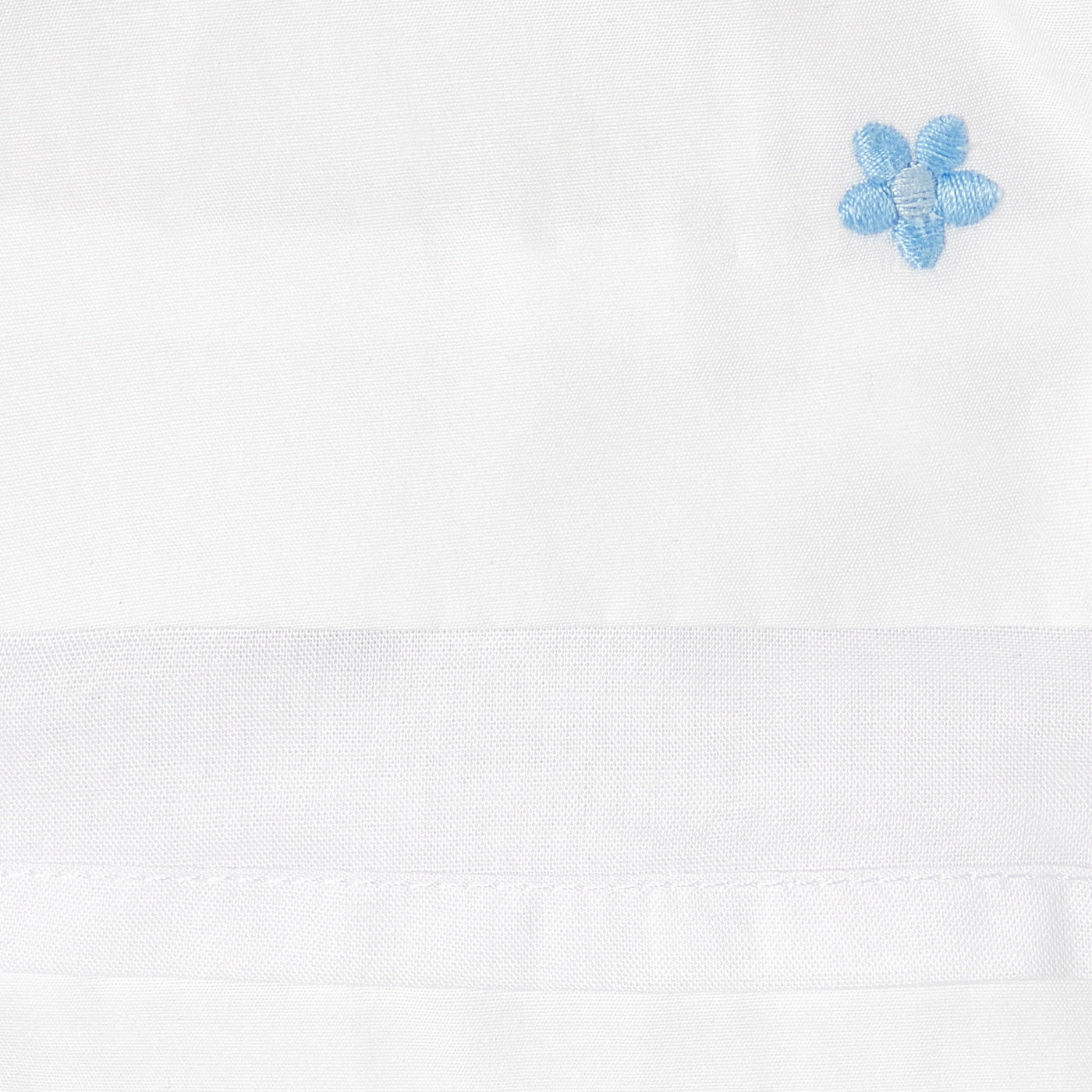 Baby girl embroidered poplin dress - blanc/multico