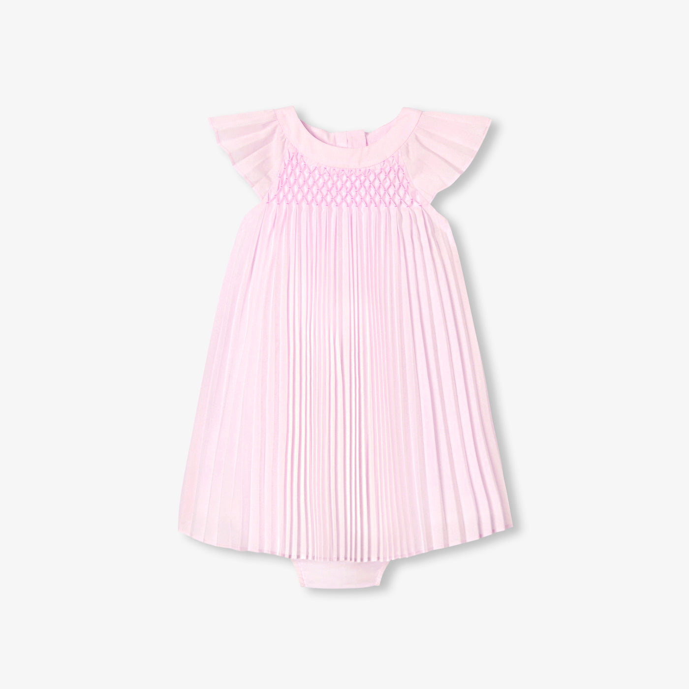 Baby girl ceremony dress - rose poudre jacadi