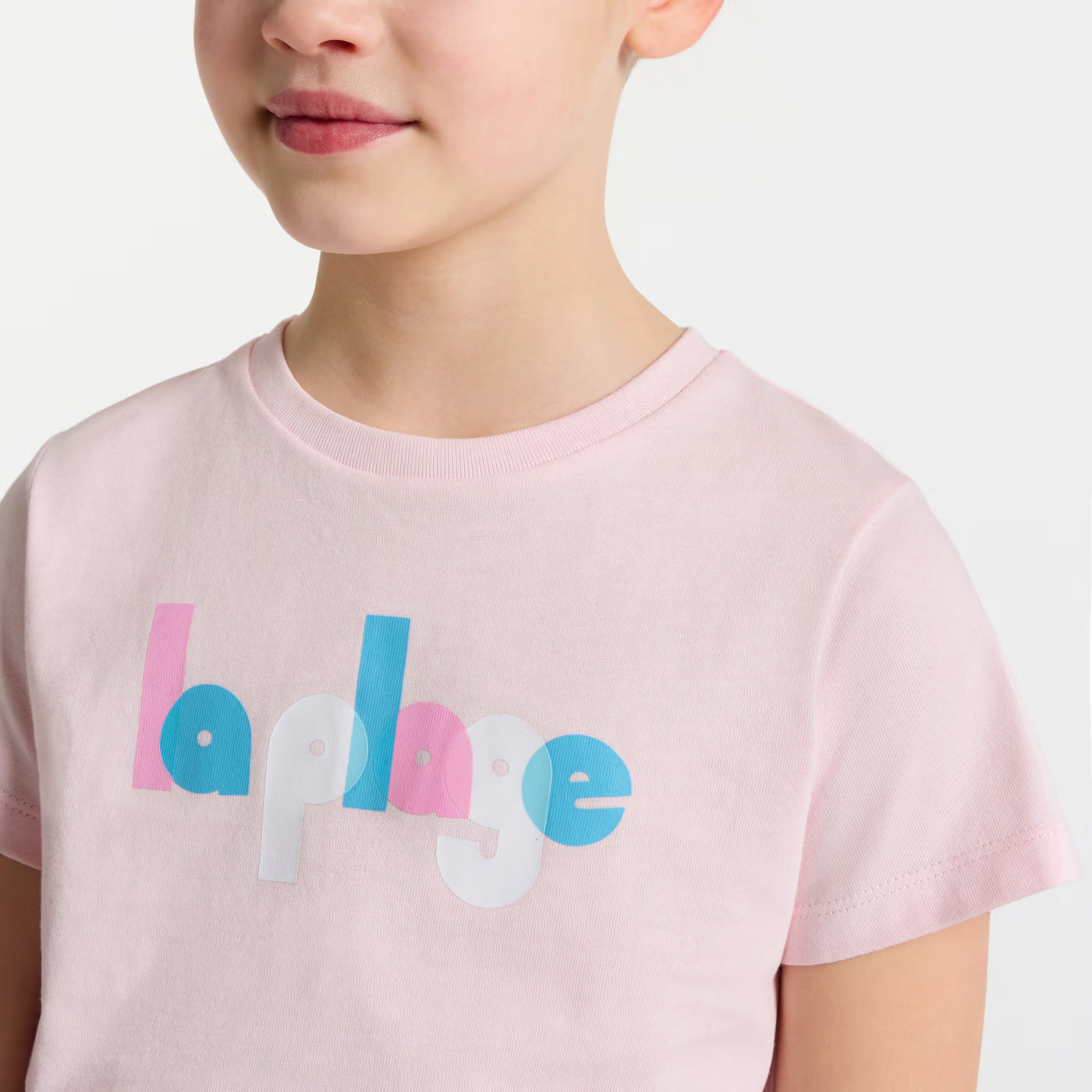 Girl short-sleeved T-shirt - rose poudre jacadi