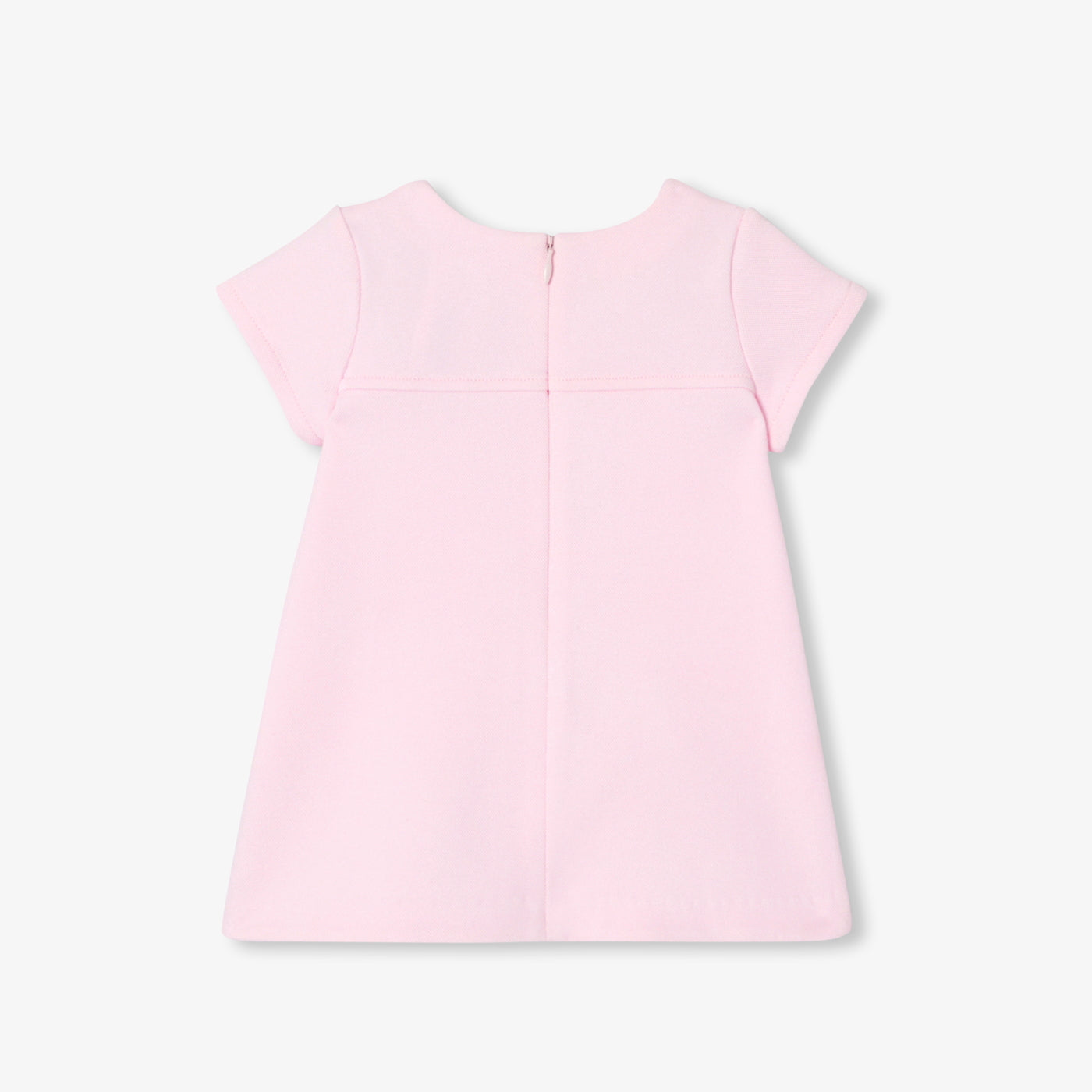 Baby girl cotton piqué dress - rose poudre jacadi