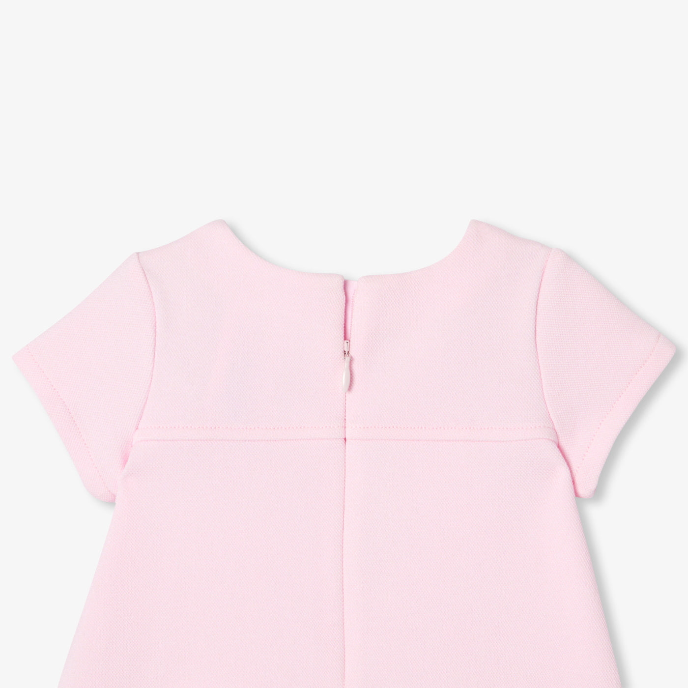 Baby girl cotton piqué dress - rose poudre jacadi