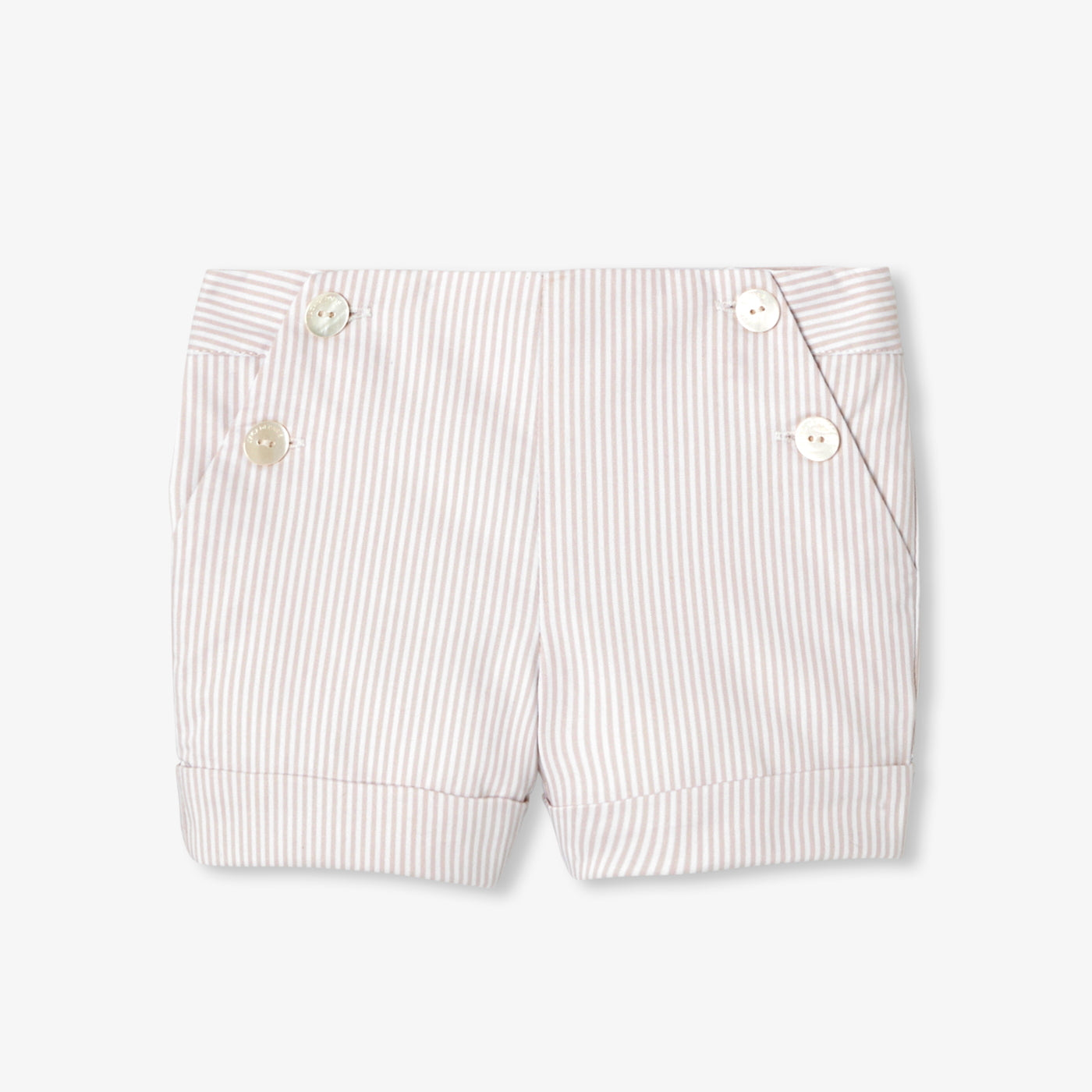 Baby boy tab shorts - blanc/beige