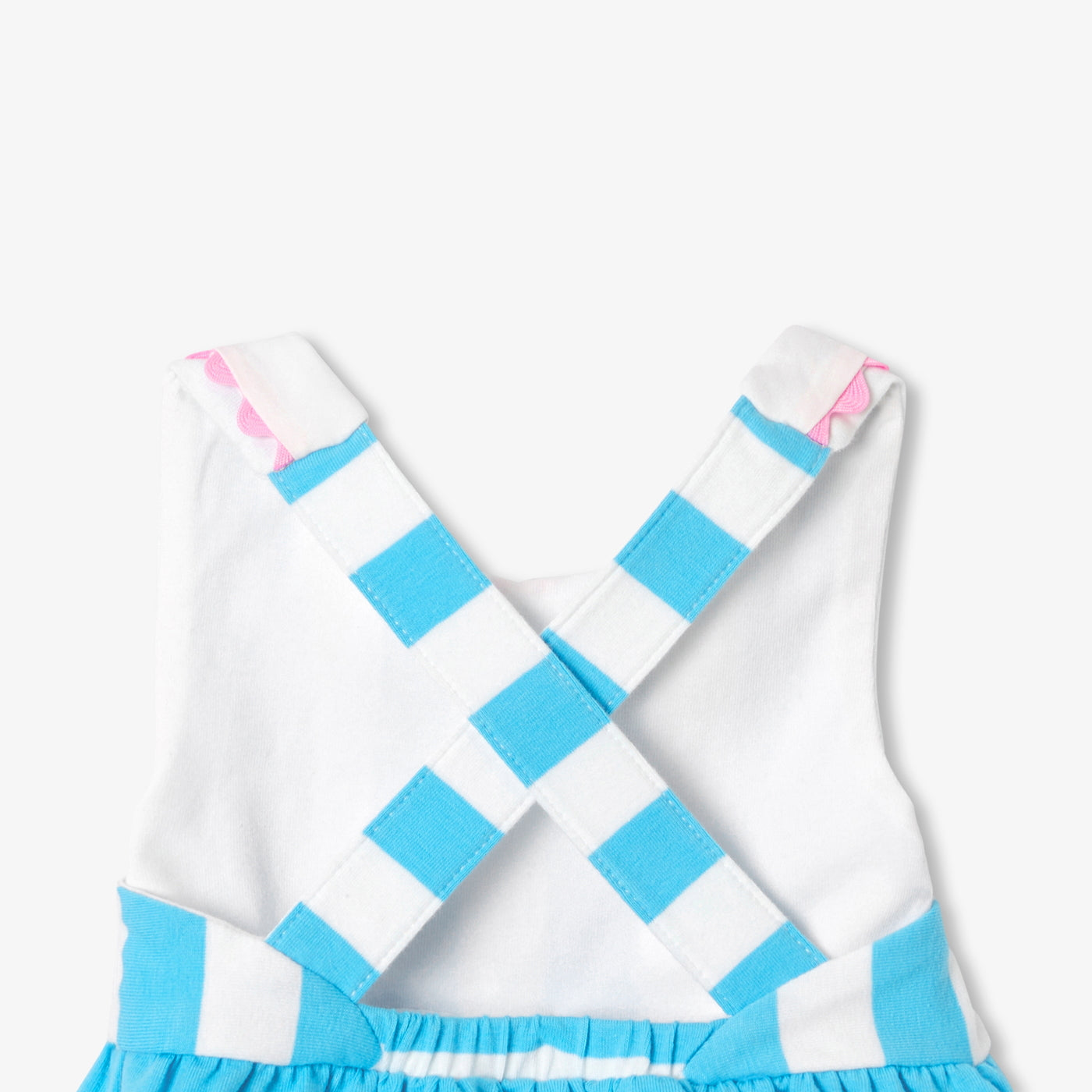 Baby girl sleeveless jersey dress - blanc/bleu