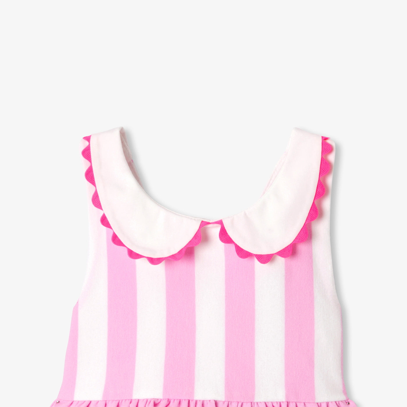 Baby girl sleeveless jersey dress - blanc/rose