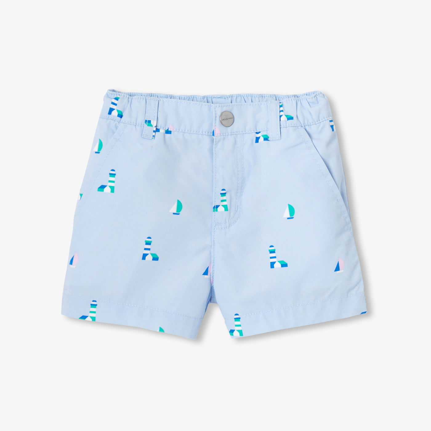 Baby boy patterned cotton shorts - baltique