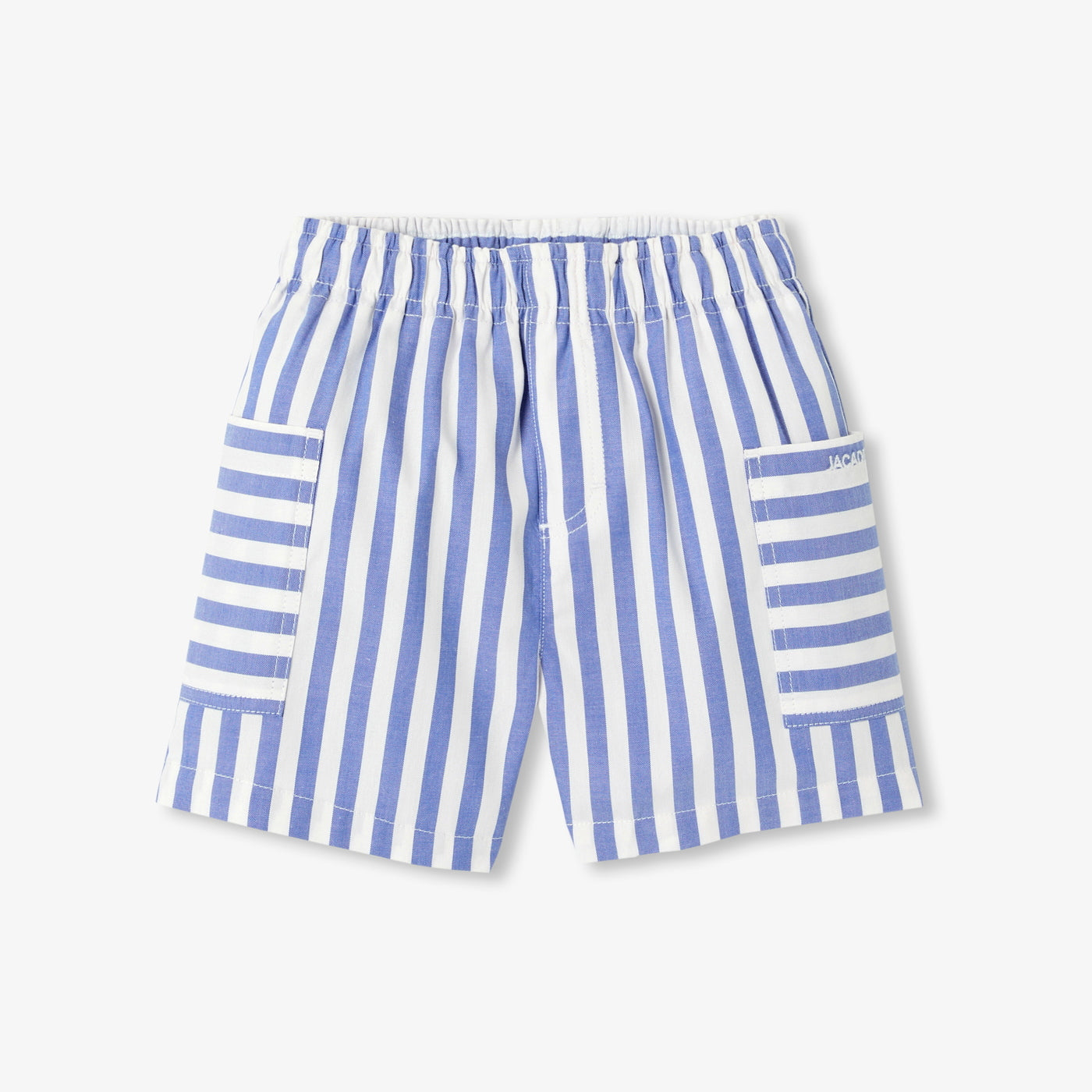 Baby boy striped oxford shorts - blanc/bleu