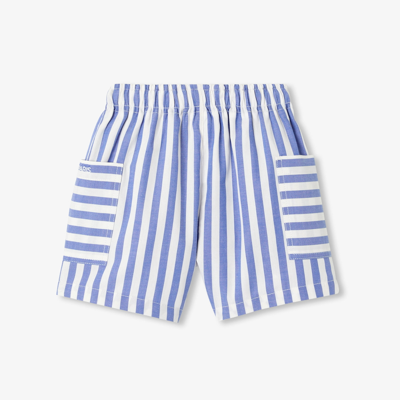 Baby boy striped oxford shorts - blanc/bleu