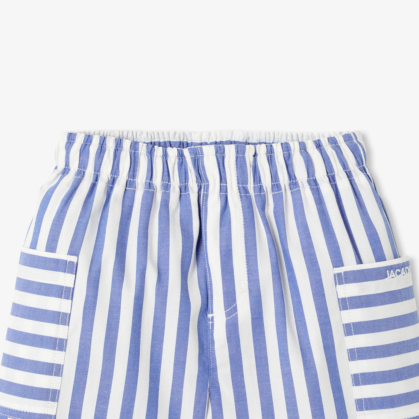 Baby boy striped oxford shorts - blanc/bleu