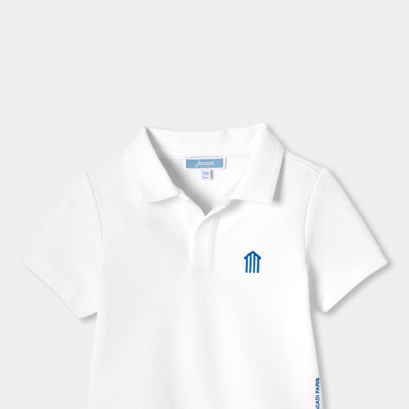 Baby boy mercerised jersey polo shirt - blanc jacadi