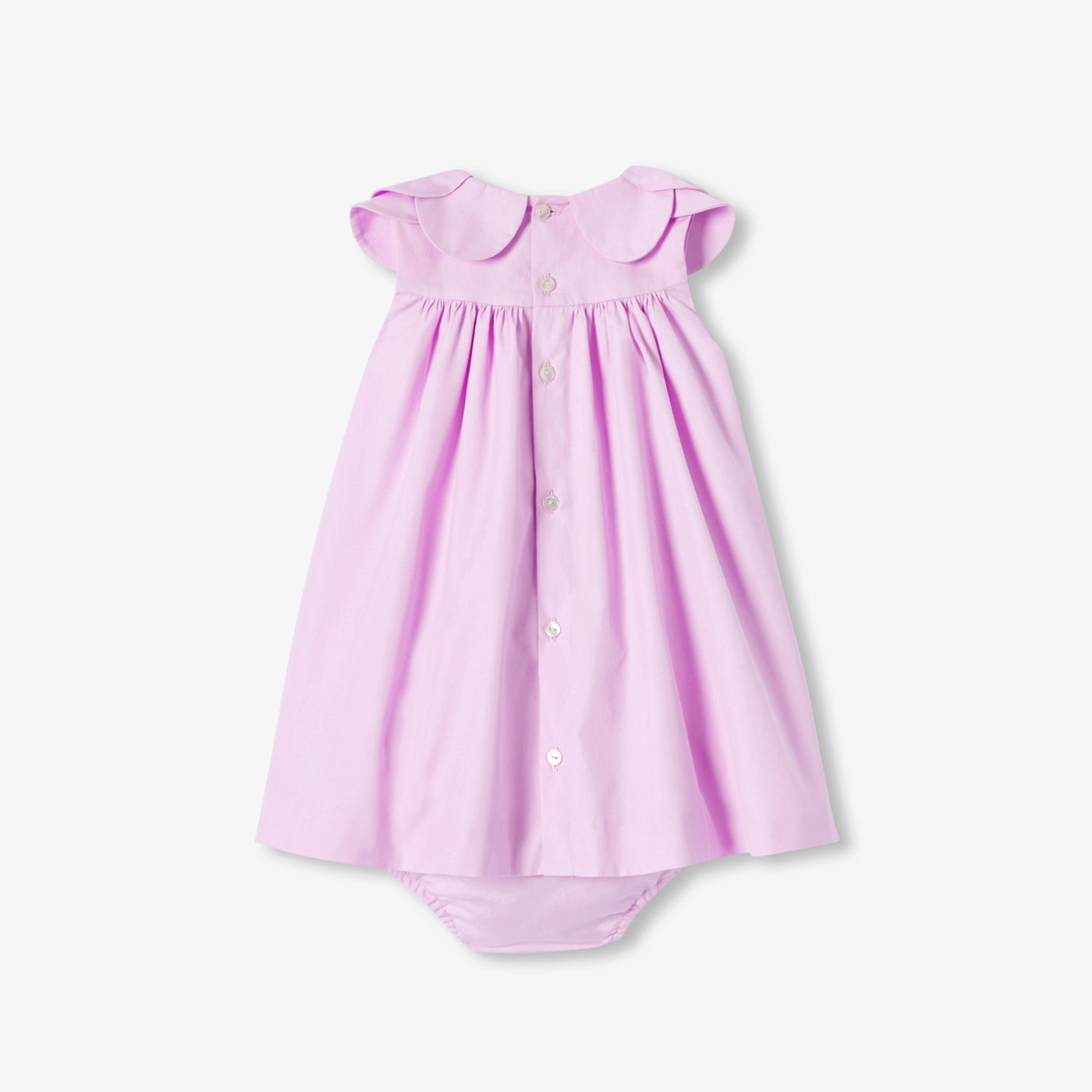Baby girl poplin dress - lilas