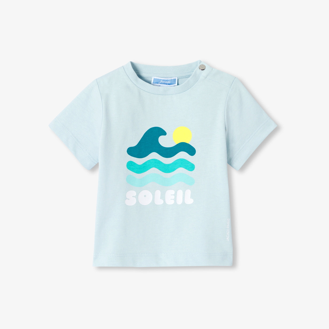 Baby boy cotton T-shirt - bleu alize