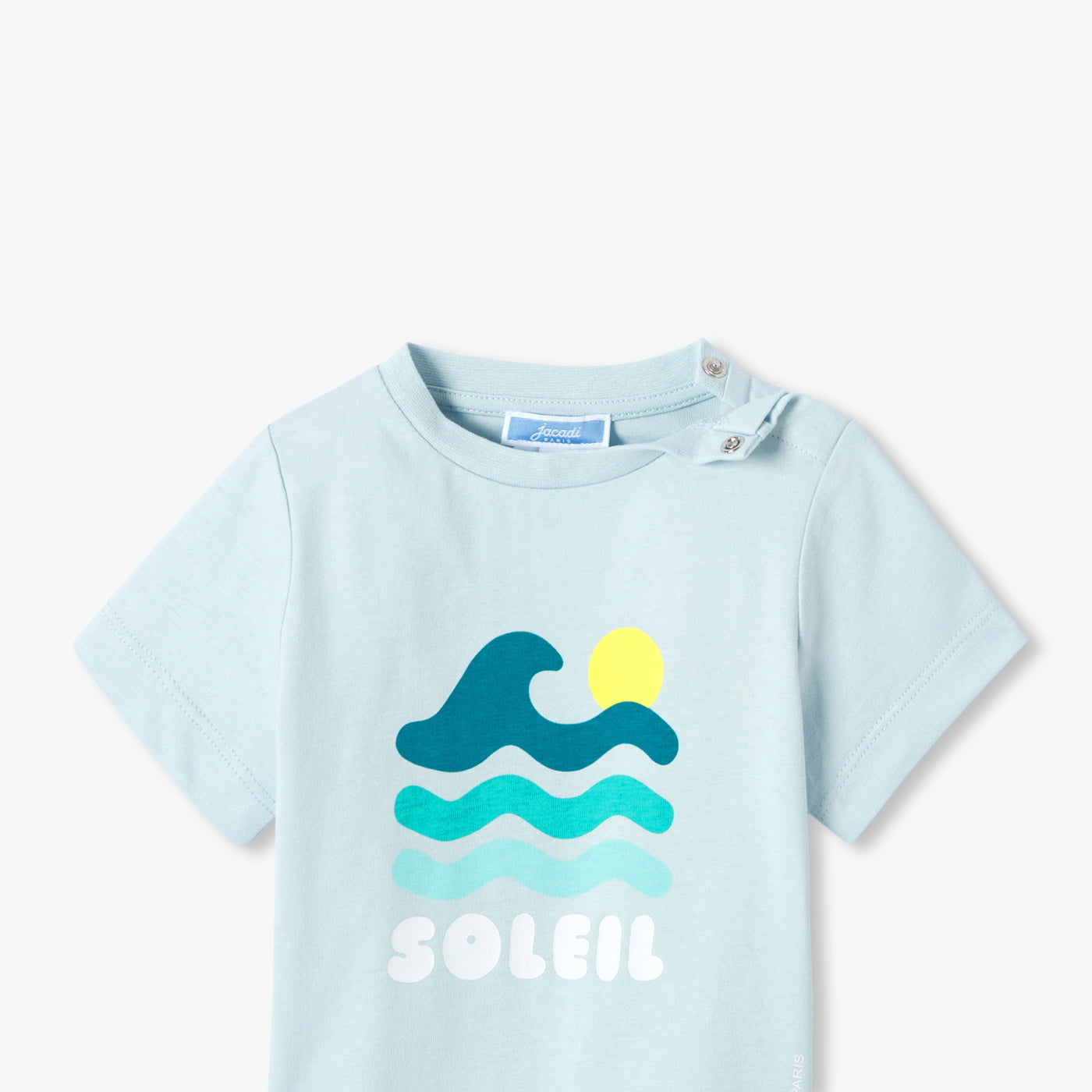 Baby boy cotton T-shirt - bleu alize
