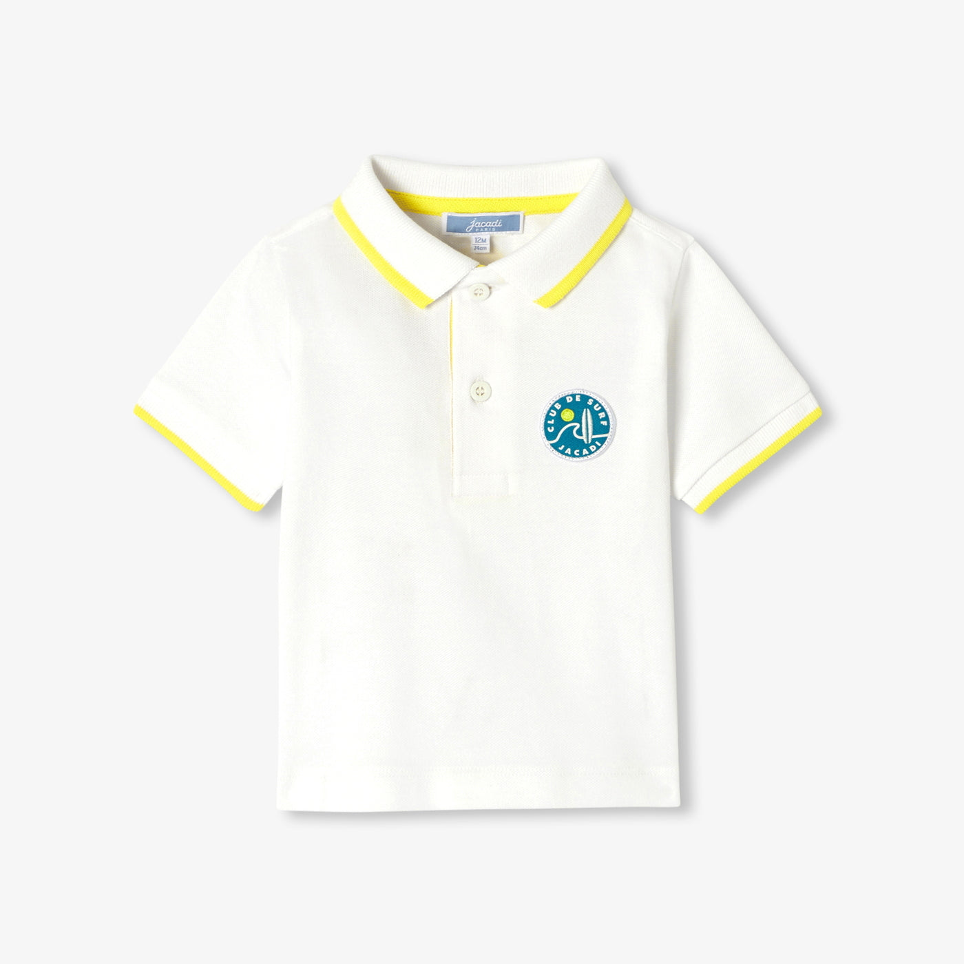 Baby boy cotton piqué polo shirt - blanc jacadi