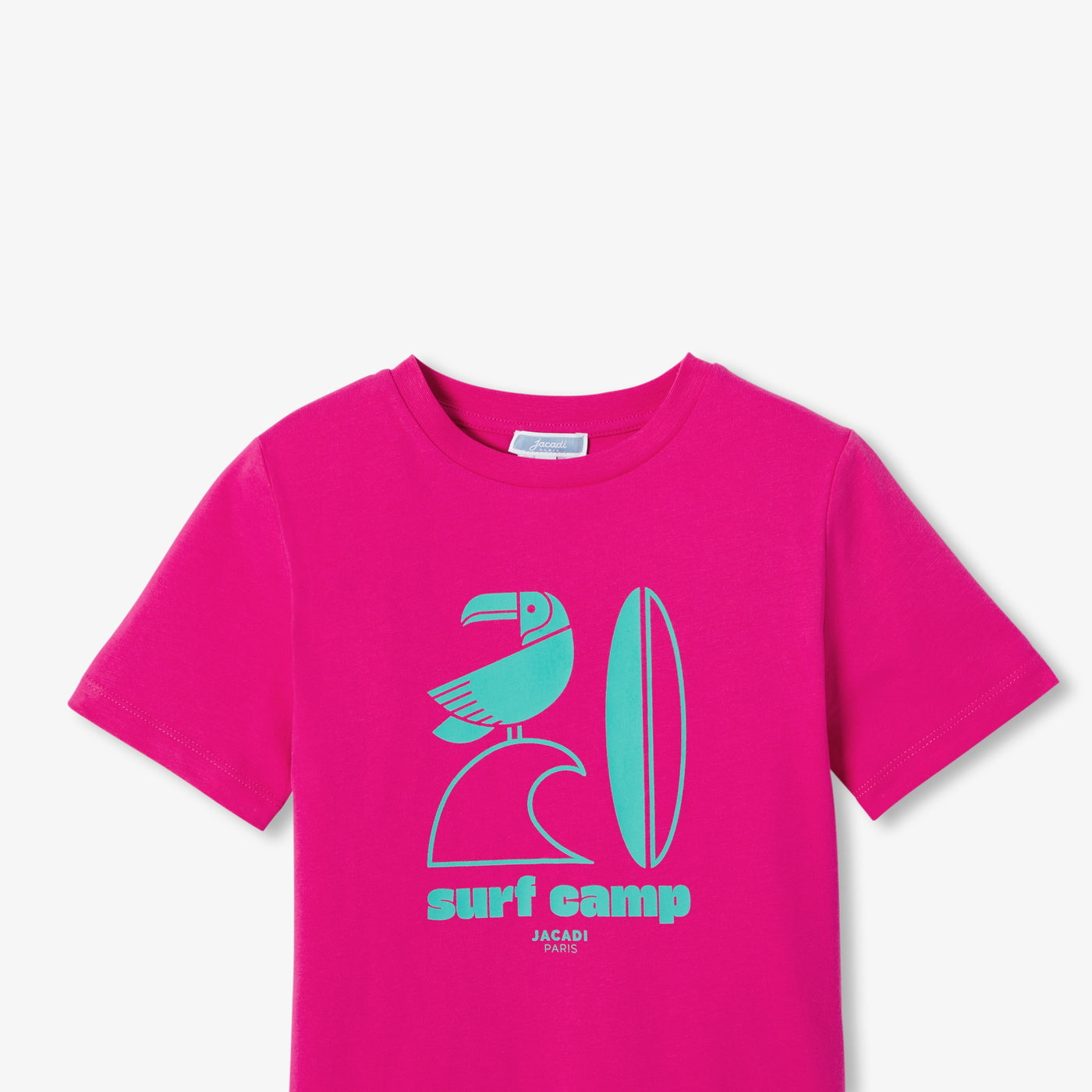Boy cotton T-shirt - rose shocking