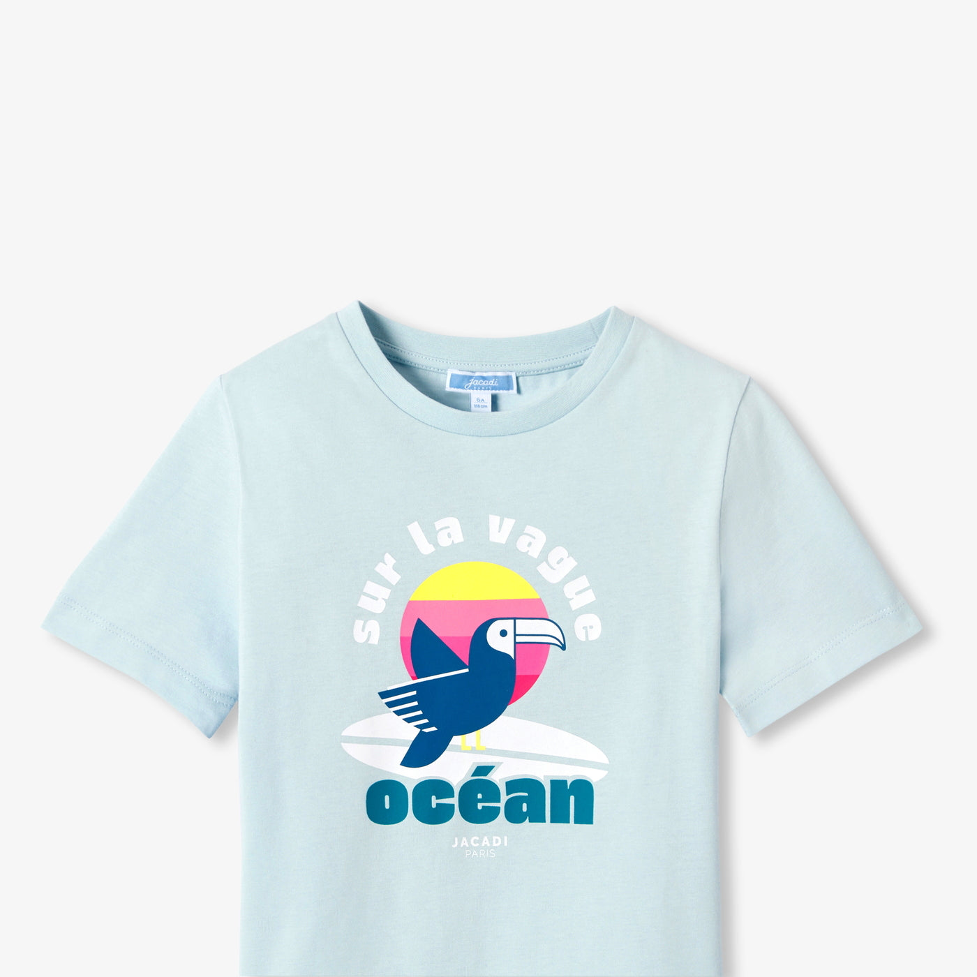 Boy cotton T-shirt - bleu alize
