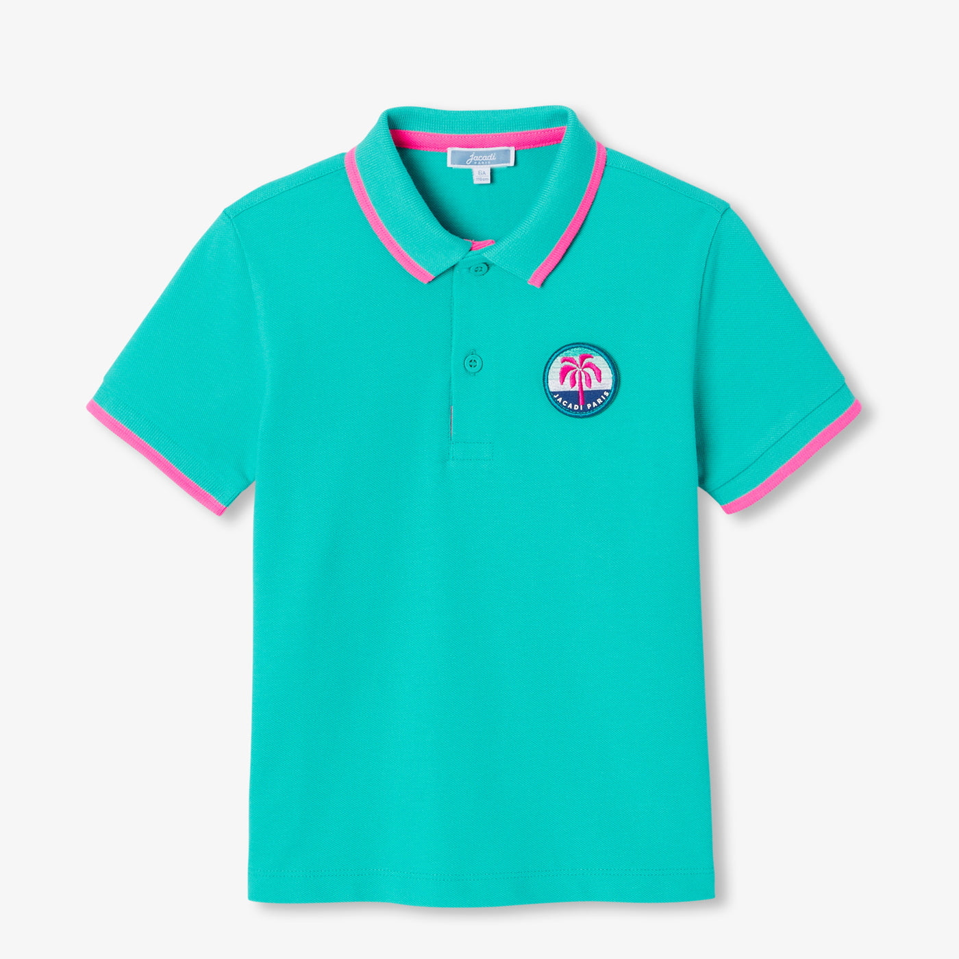 Child cotton polo shirt - vert emeraude